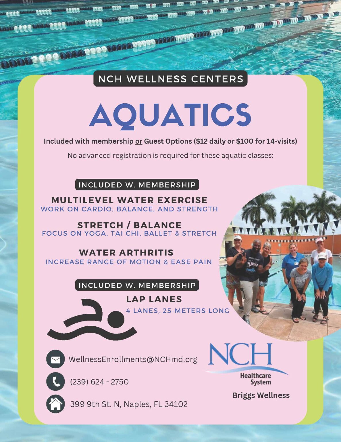 NCH Wellness Centers Aquatics NCH Healthcare System