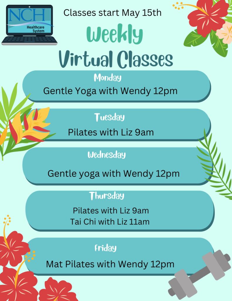 NCH Wellness Virtual Class Schedule